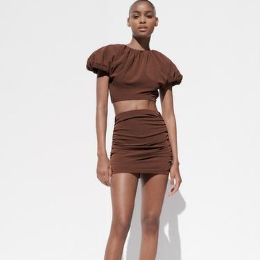 Zara Two Piece Top And Skirt Set - Size ( Small - Fits Like XS ) - New!